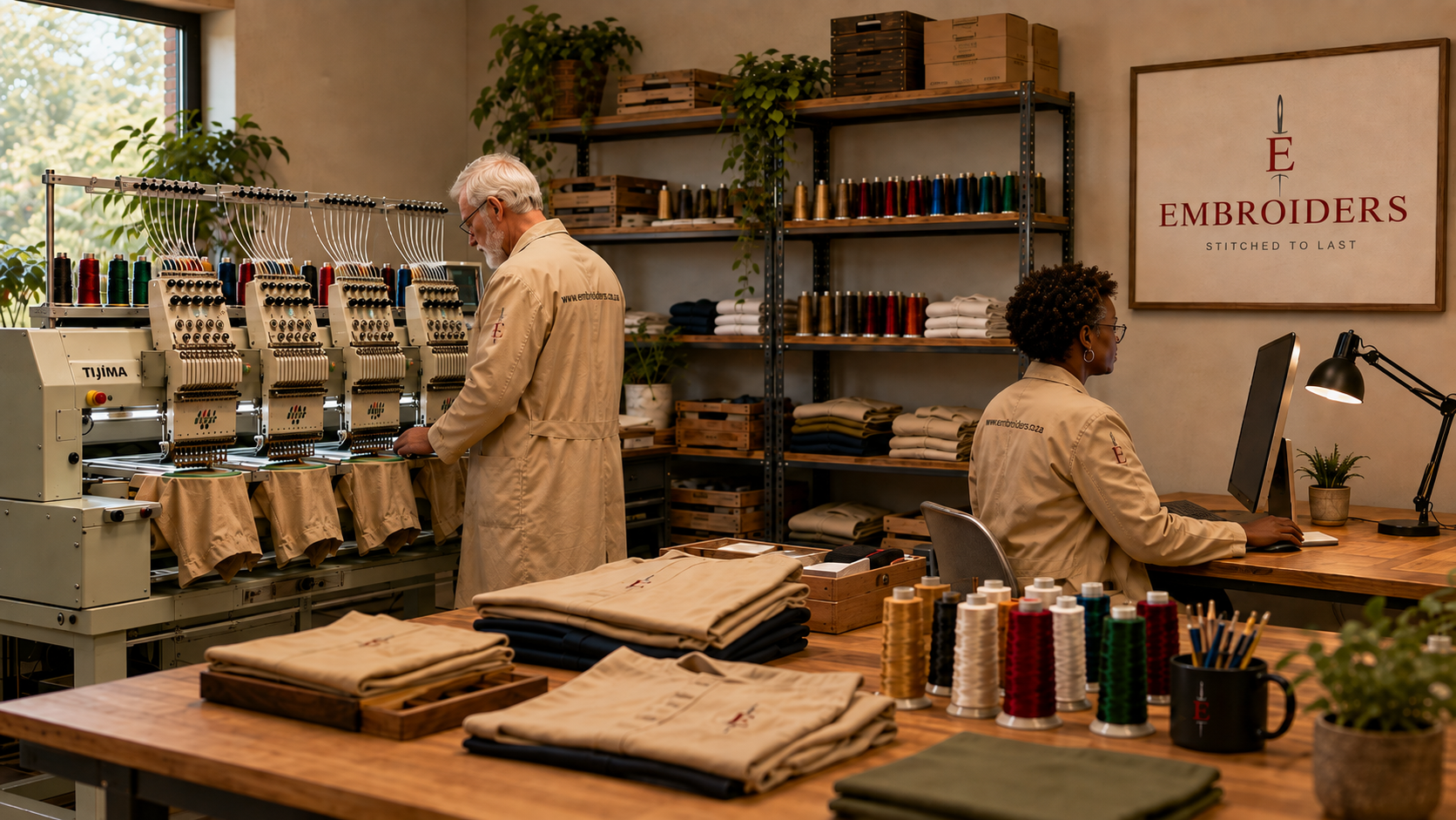 Embroiders embroidery production floor in Wynberg, Sandton